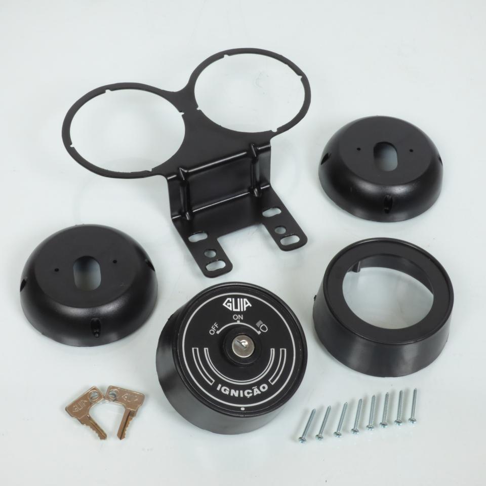 Support de compteur rond Ø60mm avec contacteur à clé neiman pour mobylette cyclo