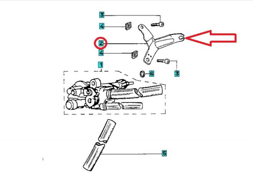 Patte Support pompe à huile pour scooter Peugeot 50 Buxy 1994 à 1997 722932 Neuf