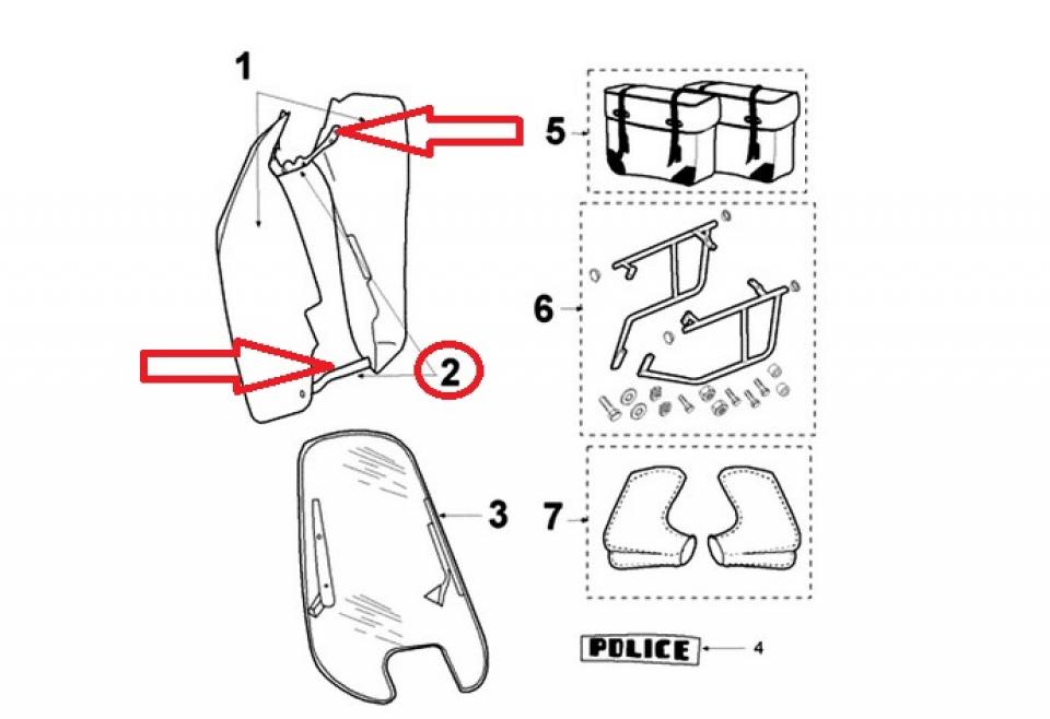 Kit fixation tablier AV pour mobylette Peugeot 103 Fox PRO 752707 Neuf