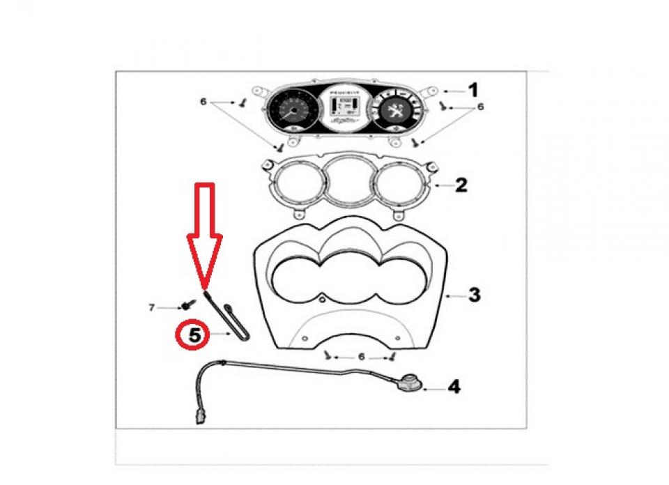 Support guide câble compteur pour scooter Peugeot 125 Citystar 1177026906 neuf