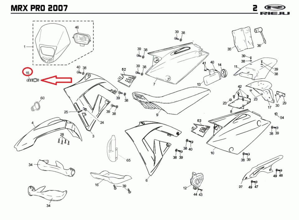 Support de Plaque phare pour moto Rieju 50 MRX 0/000.360.0172 Occasion