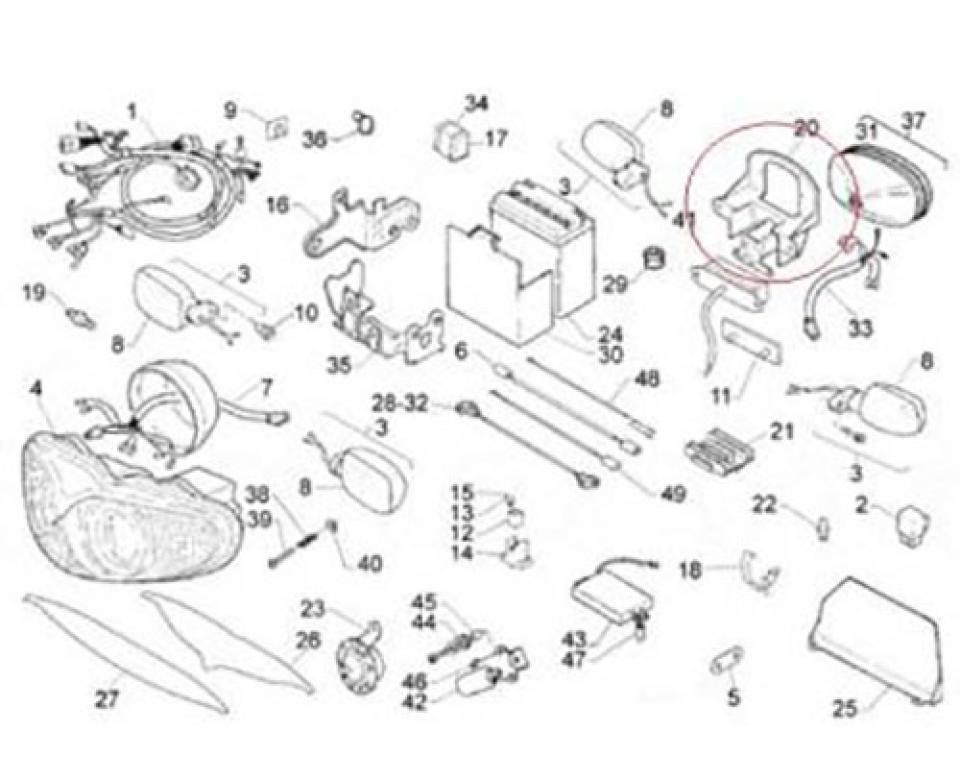 Support divers origine pour Moto Aprilia 125 RS 1996 à 1998 AP8134335 Neuf