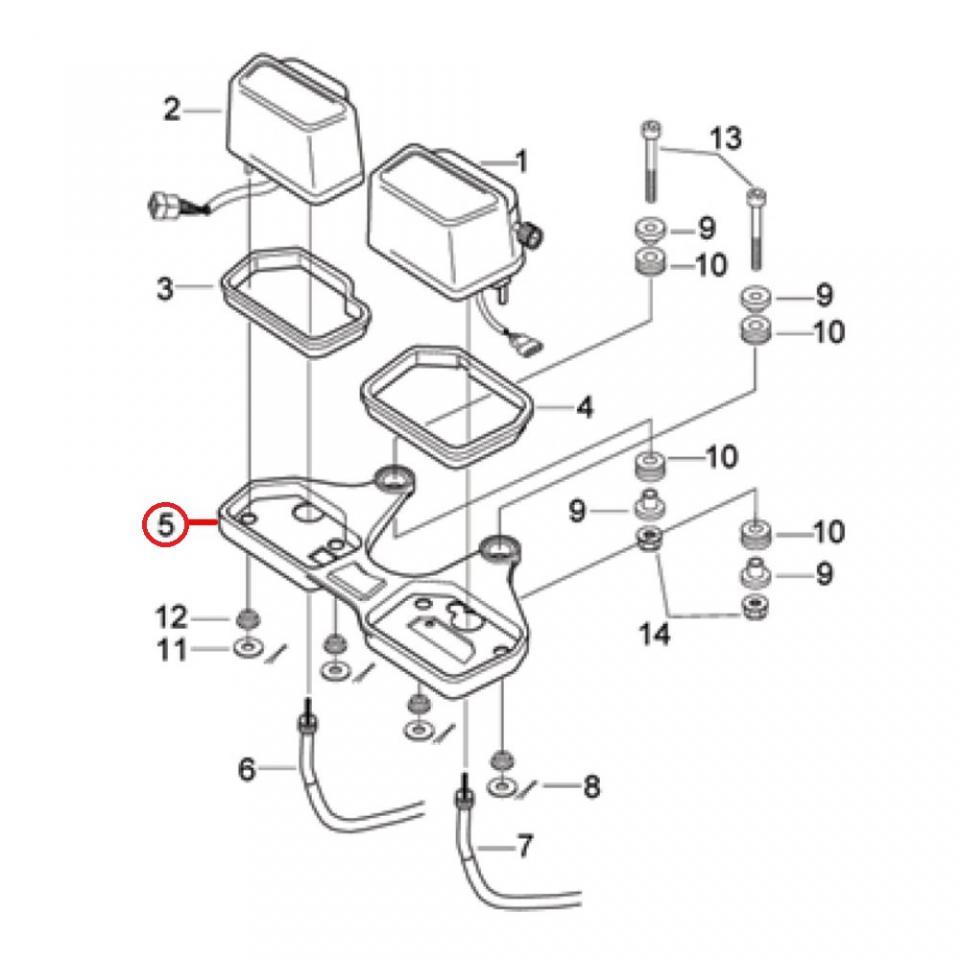 Platine support de compteur origine pour moto Aprilia 50 MX 2002-2003 AP8230667 Neuf