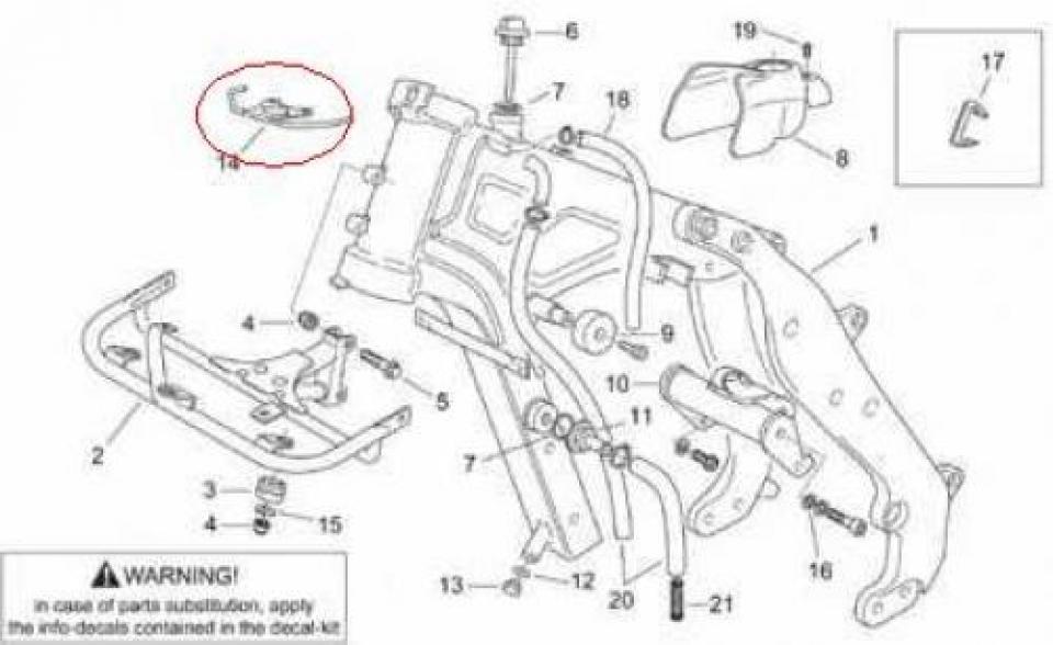 Support divers pour moto Aprilia 650 Pegaso 1997 - 2000 AP8138124 Neuf