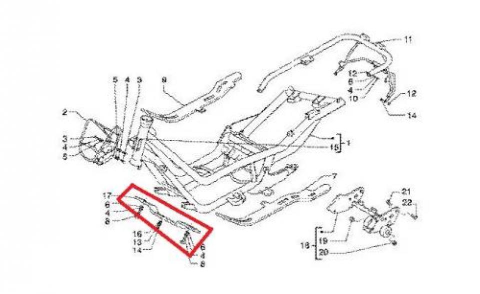 Support divers origine pour scooter Piaggio 125 X9 2001-2003 ZAPM23 Occasion