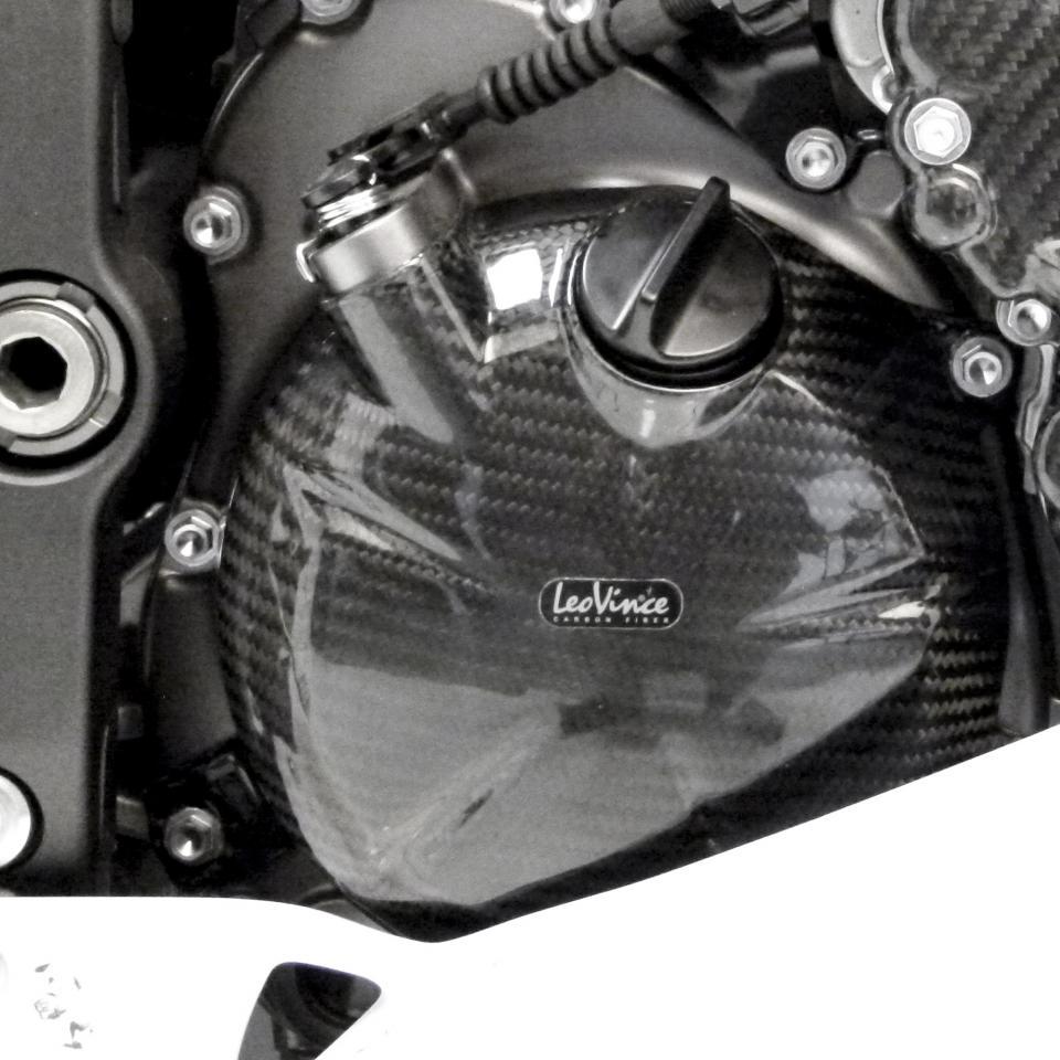 Cache carter embrayage carbone Leovince pour moto Kawasaki 600 Zx-6R Ninja 2009-2012
