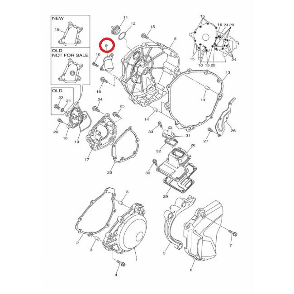 Protection came embrayage origine pour Moto Yamaha 1000 R1 5VY154990000 Neuf