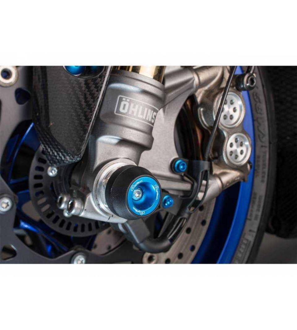Paire protection axe roue ARYA103COB Bleu Lightech pour moto Yamaha 700 MT-07