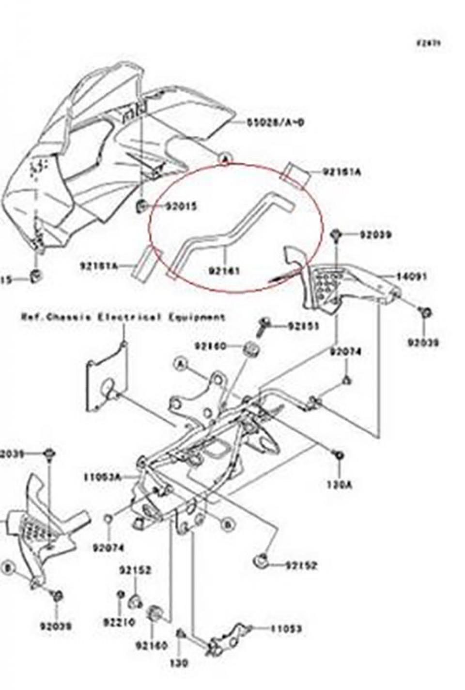 Protection diverse pour moto Kawasaki 750 Z750 92161-0121 Neuf