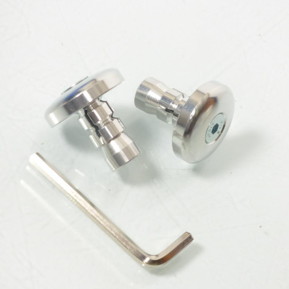 Embout de guidon alu poli Ø14mm Vicma pour moto 619PL Neuf