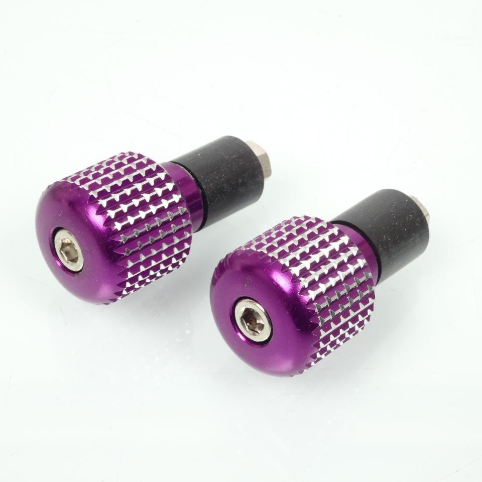 Embout de guidon diamètre intérieur 17mm Sifam violet / moleté pour moto Neuf