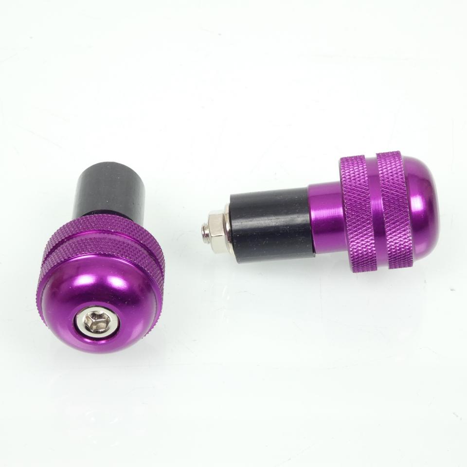 Embout de guidon diamètre intérieur 17/18mm Sifam violet moleté pour moto Neuf