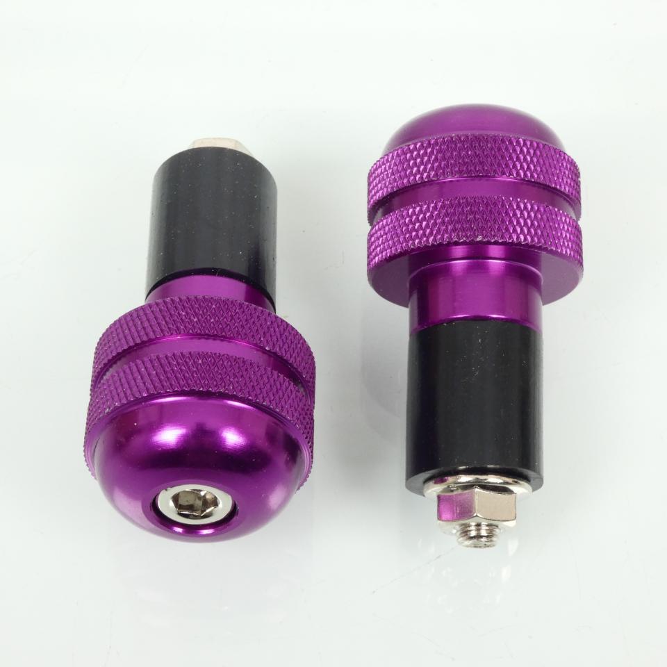 Embout de guidon diamètre intérieur 17/18mm Sifam violet moleté pour moto Neuf