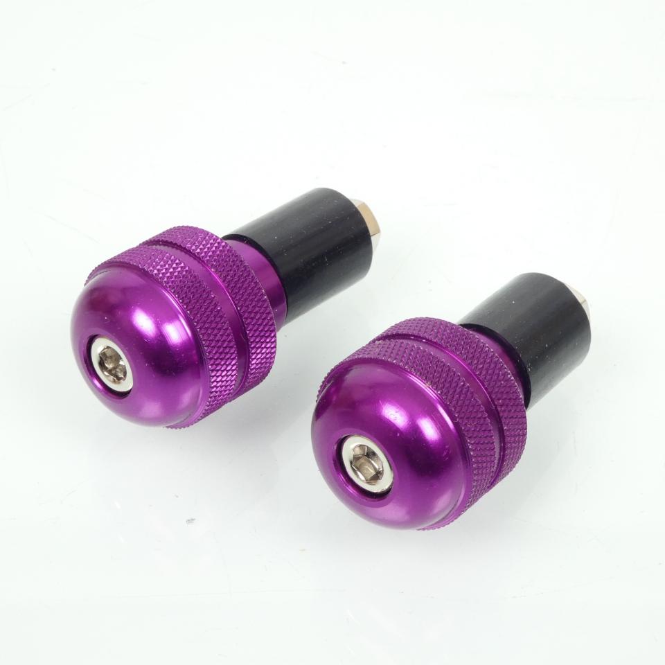 Embout de guidon diamètre intérieur 17/18mm Sifam violet moleté pour moto Neuf