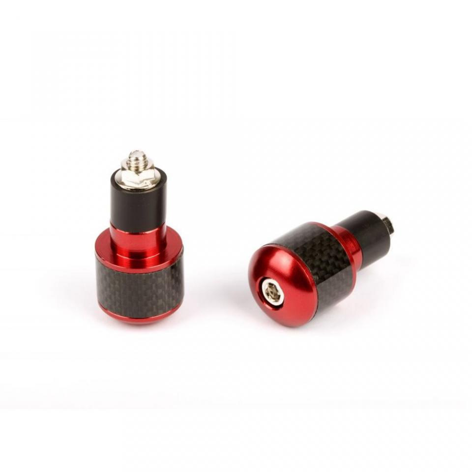 Embout de guidon diamètre intérieur 17mm Myra rouge / carbone pour moto Neuf