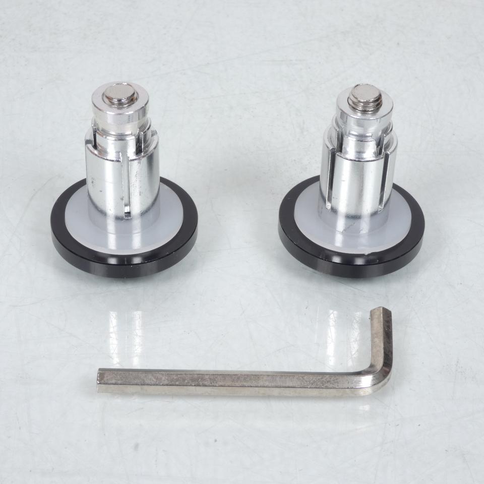Paire Embout de guidon universel Ø13.8/17mm Noir Chaft pour moto IN368 Neuf
