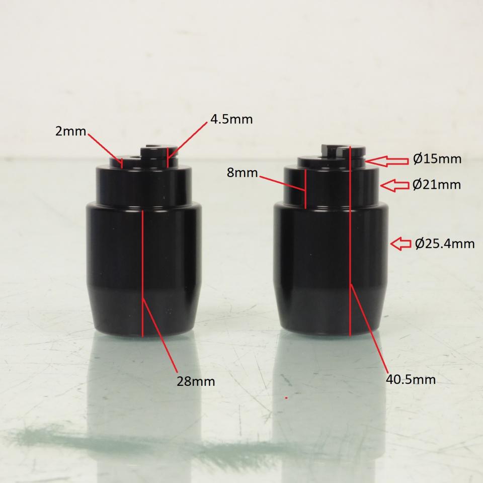 Paire d'embouts de guidon noir Highsider pour moto Honda 161-040 Neuf