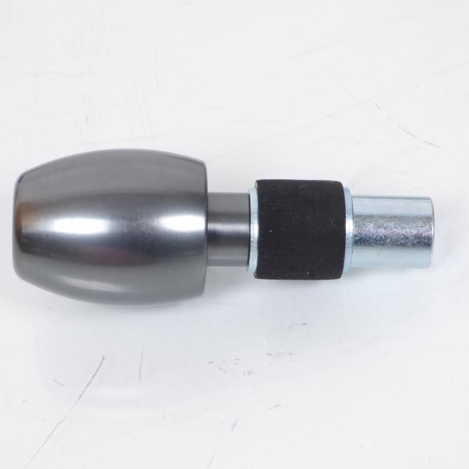 Paire embout de guidon LSL type Obus coloris Titane diamétre 18mm pour moto scooter neuf