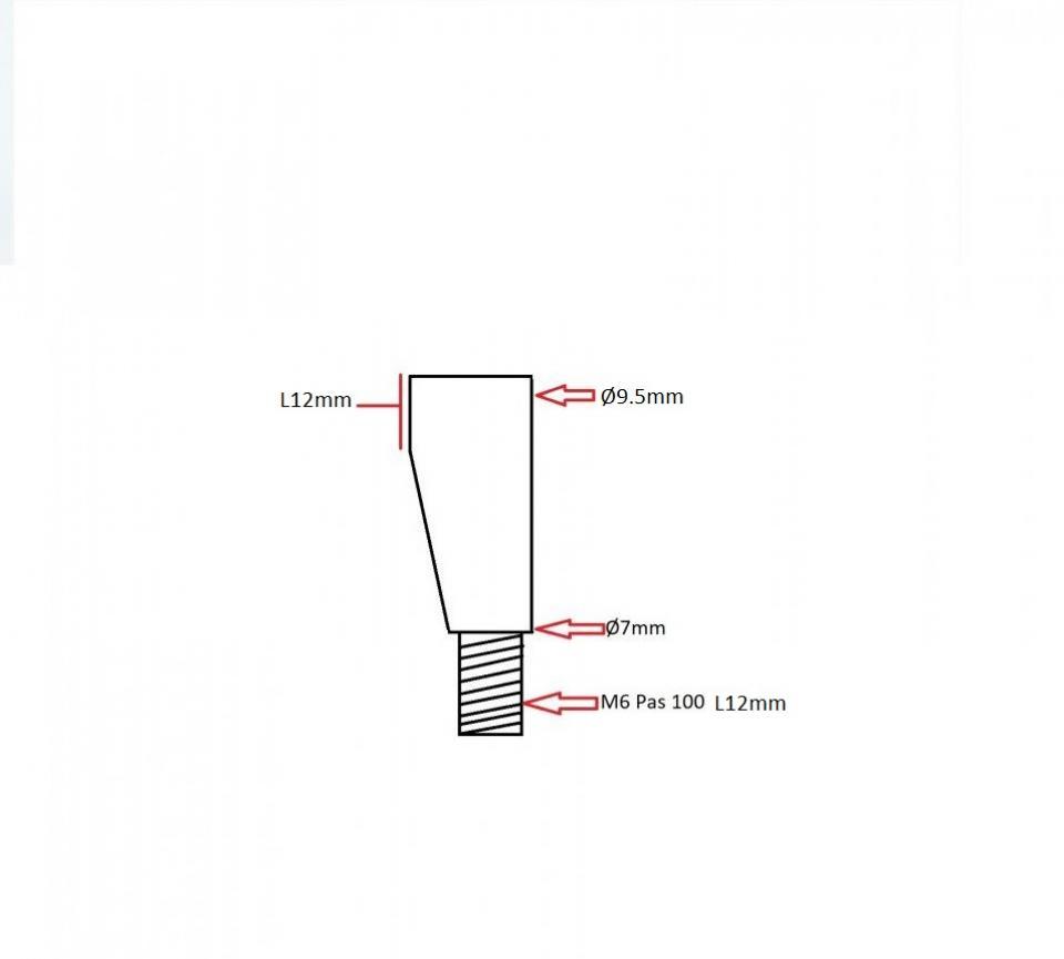 Visserie Générique pour moto D9.5mm x 42mm / l'unité Neuf