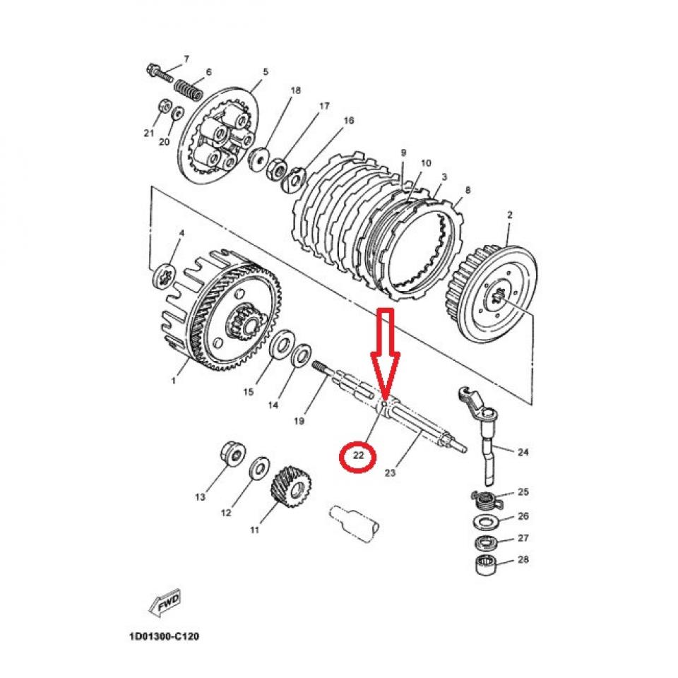 Bille origine pour scooter Yamaha 50 YE 1995 93503-16003-00 / Ø4.74mm Neuf