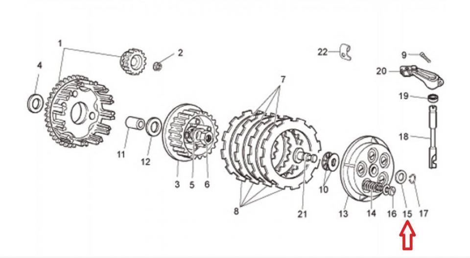 Visserie origine pour Moto Derbi 50 Senda 847224 / 10x18x0.5mm Neuf