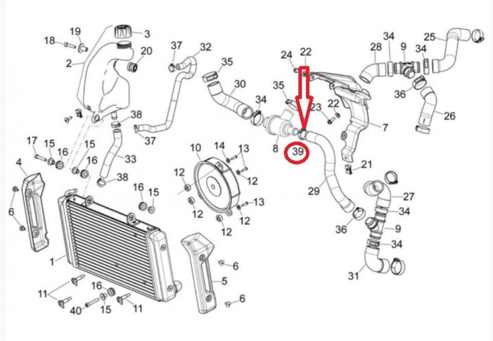 Collier Ø24.5mm pour moto Moto Guzzi 850 Breva 2006 à 2007 AP8101588 Neuf