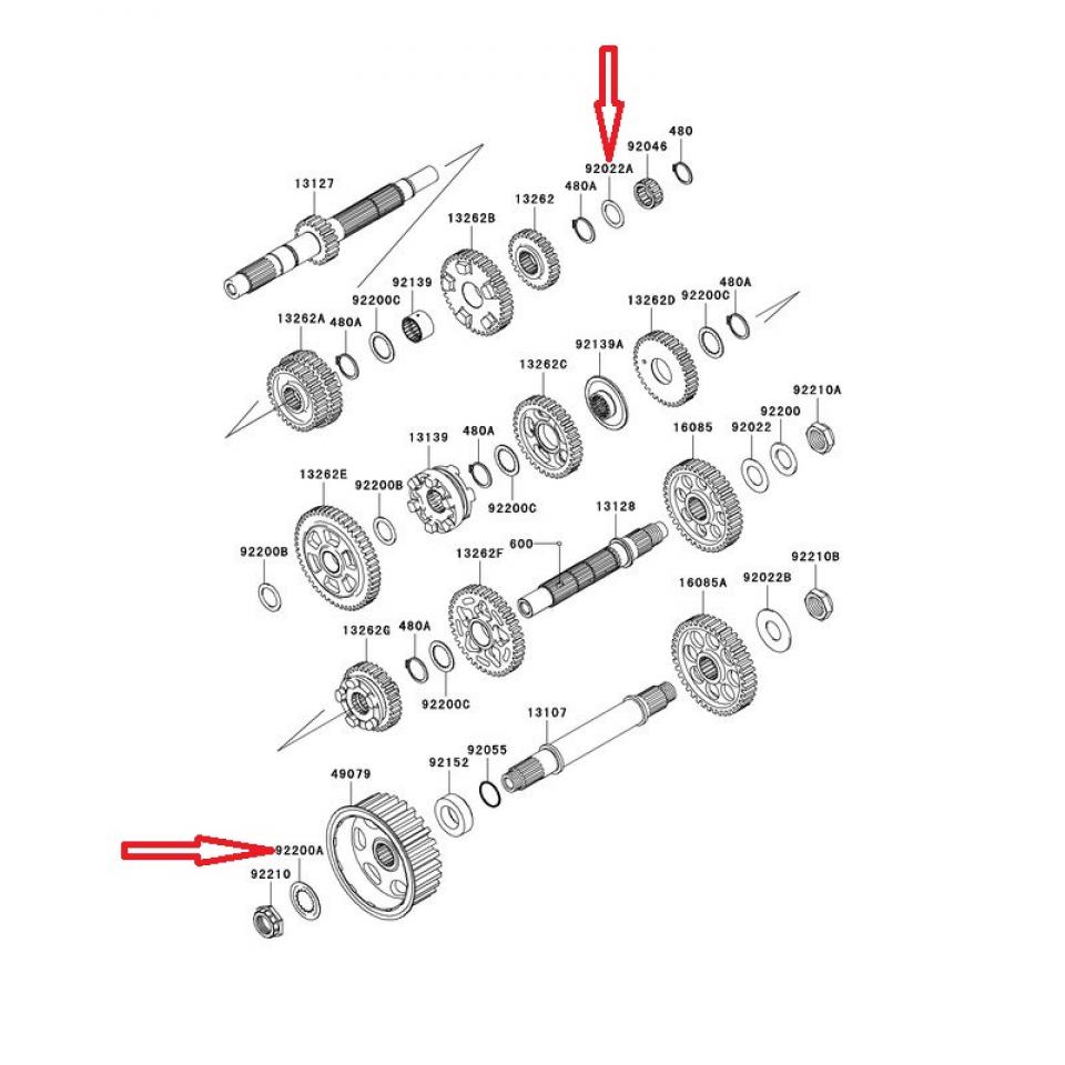 Rondelle frein origine pour moto Kawasaki 2000 VN 922000505 / 922000017 Neuf