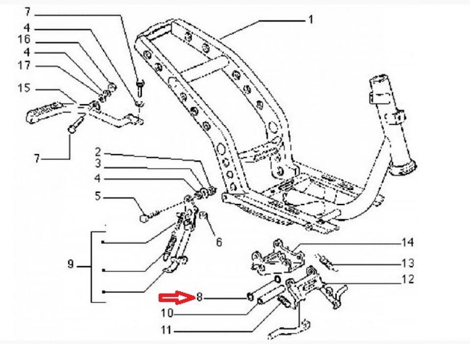 Joint torique axe béquille 12x16x2 pour scooter Piaggio 50 Typhoon Après 2003 271695