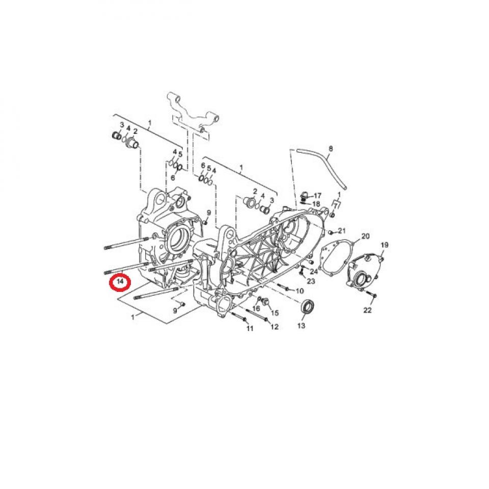 Goujon de cylindre origine pour scooter Yamaha 125 X-Max 9011608021000 Neuf
