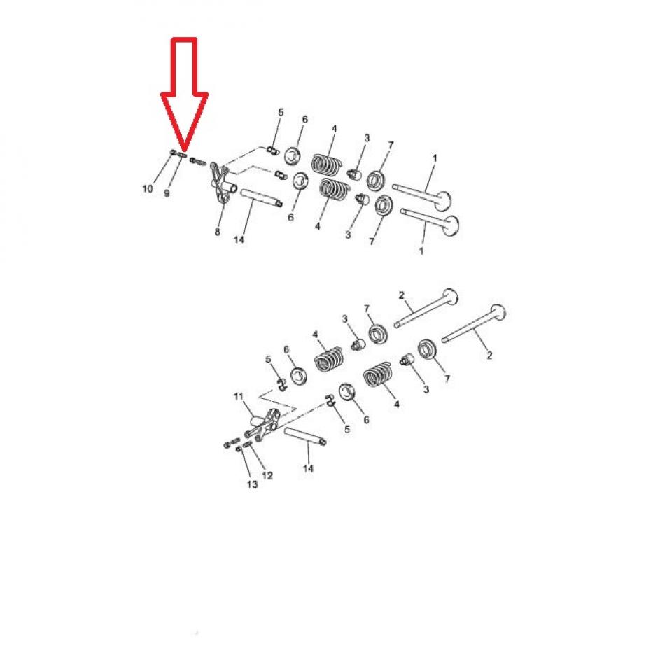 Vis réglage de soupape origine pour moto Yamaha 125 YZF-R 2DM121590000 Neuf
