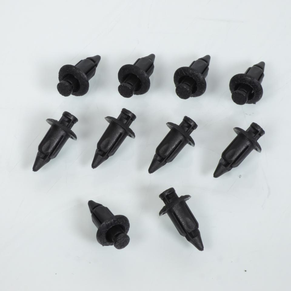 Lot de 10 clips rivet plastique de carrosserie carénage diamètre 6.6mm tete 11mm