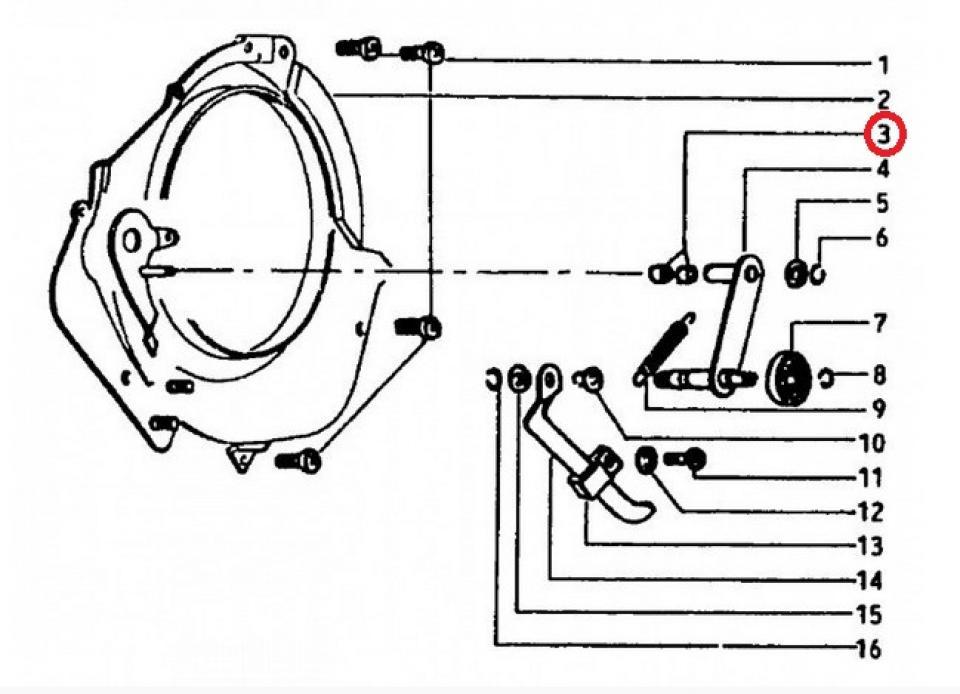 Douille de tendeur courroie transmission Piaggio 50 Vespa PK pour Automatic 1987-1990