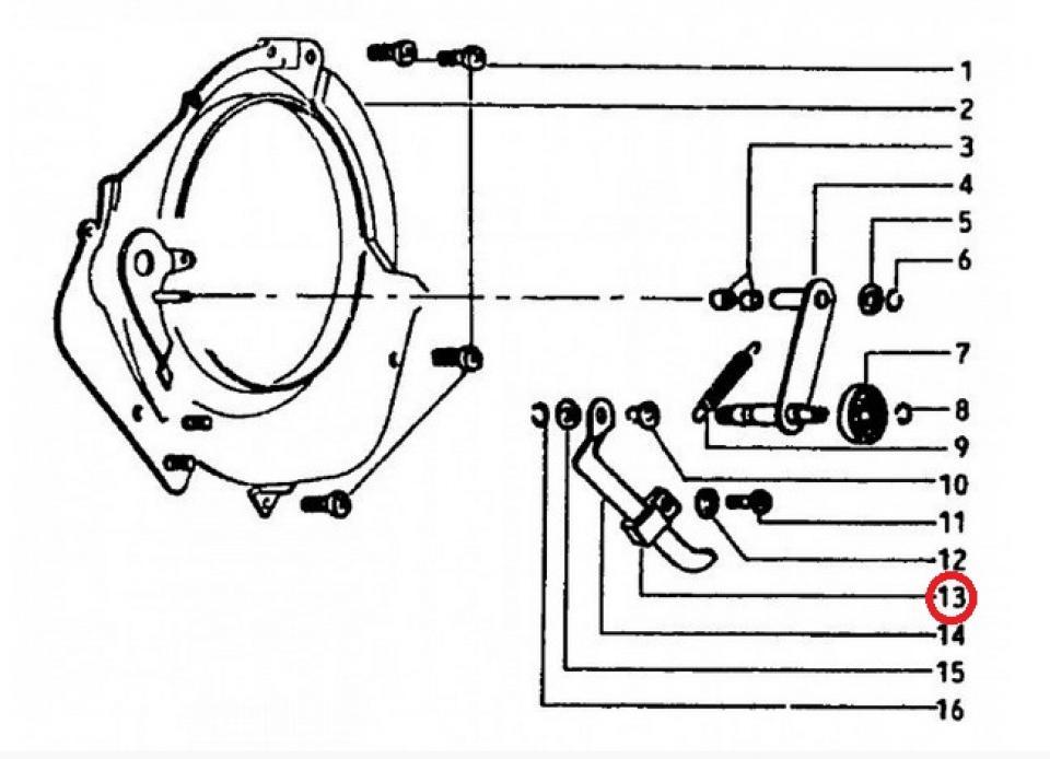 Bloc isolateur tendeur courroie Piaggio 50 Vespa PK XL pour Automatic 1987 à 1990