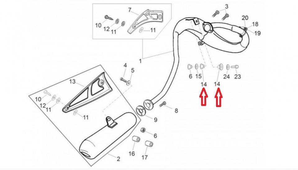 Rondelle caoutchouc pot pour moto Aprilia 50 SX 2012-2020 AP8220241 12.5x27x3/7