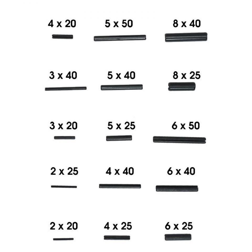 Assortiment coffret 600 goupille mécanique industrielle DS-003 Ø2/3/4/5/6/8mm