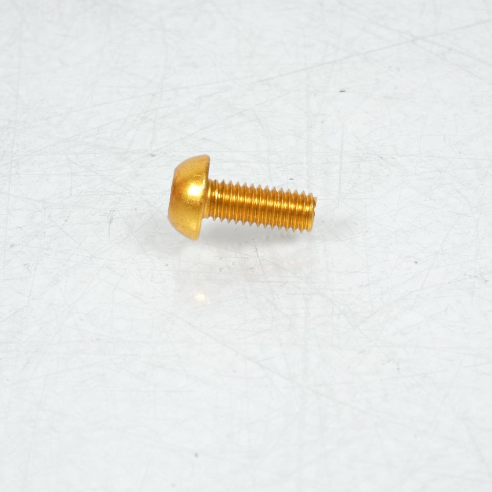 Vis Dôme BTR 5mm M6 pas 100 16mm annodisé Or 3AS Racing pour moto Neuf