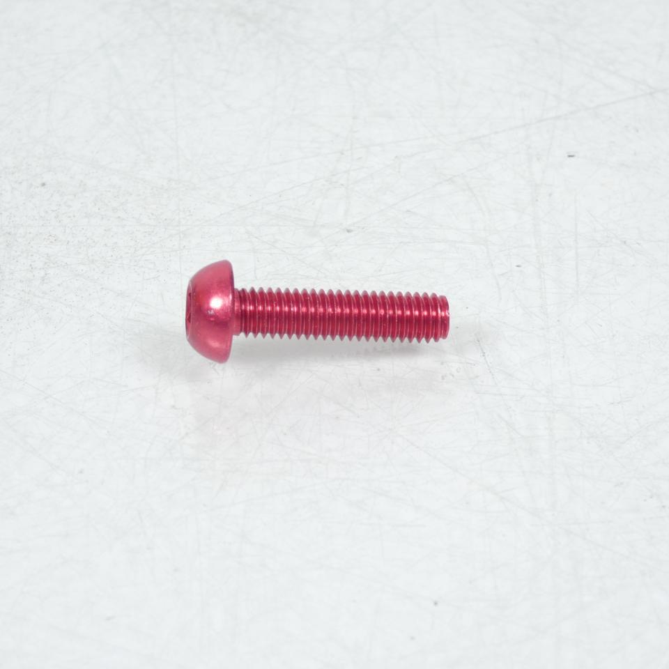 Vis Dôme BTR 5mm M6 pas 100 25mm annodisé Rouge 3AS Racing pour moto Neuf