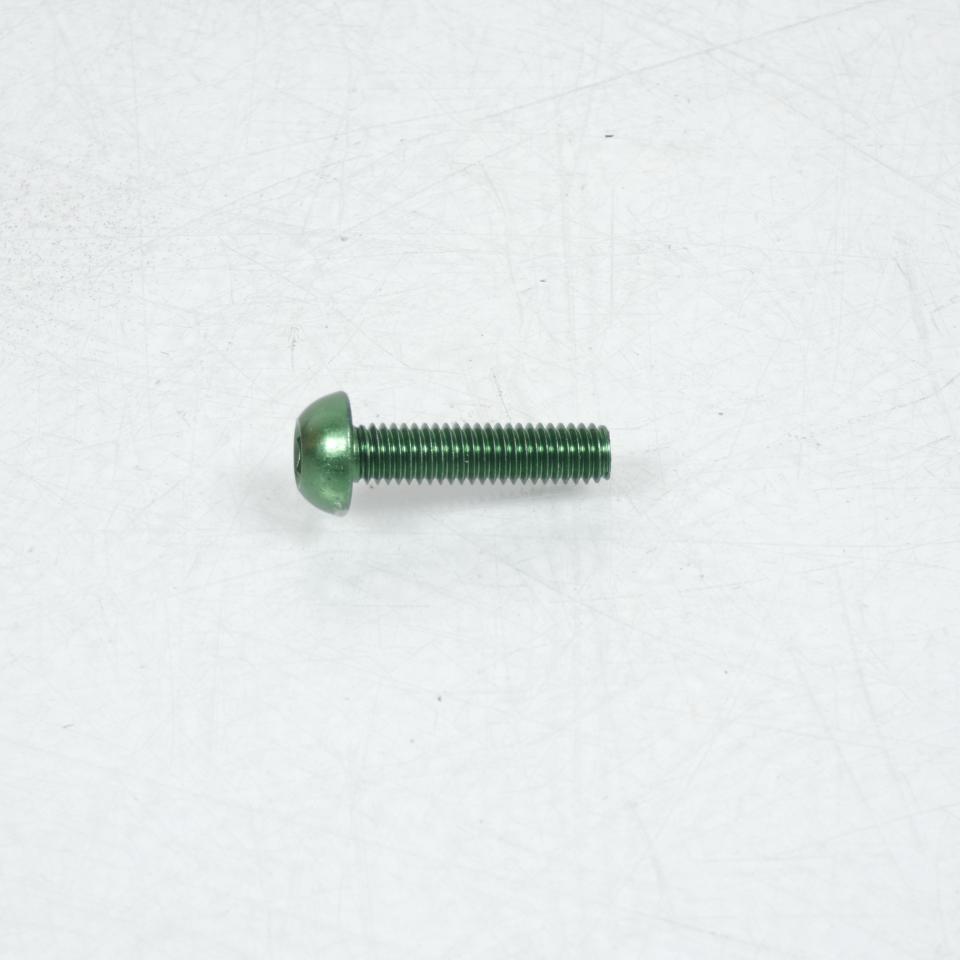 Vis Dôme BTR 5mm M6 pas 100 25mm annodisé Vert 3AS Racing pour moto Neuf