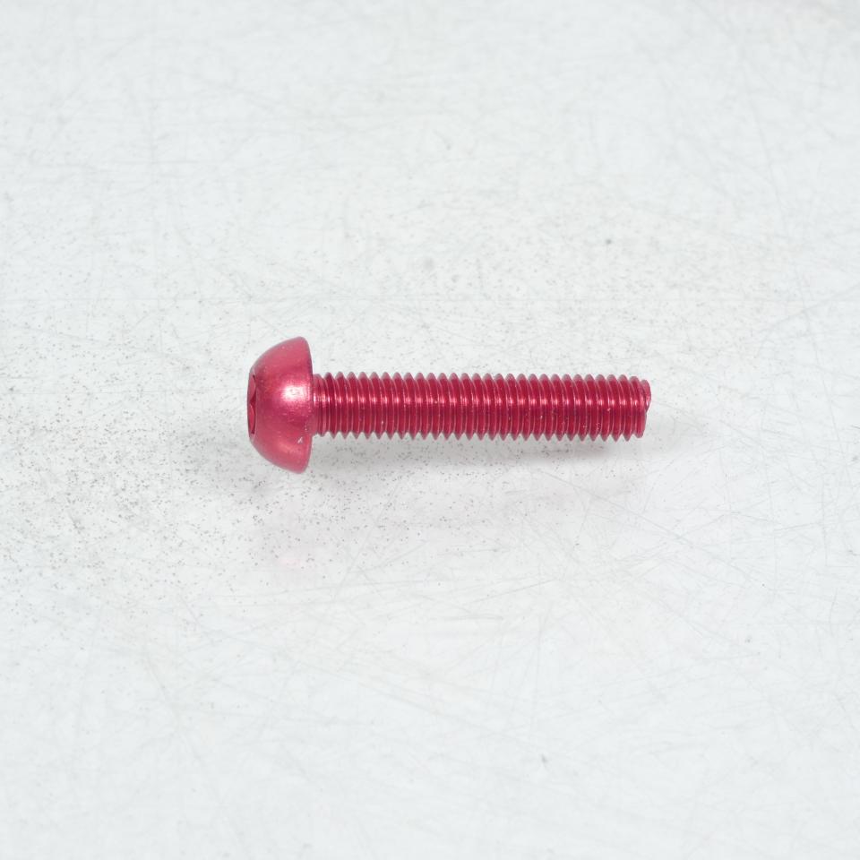 Vis Dôme BTR 5mm M6 pas 100 30mm annodisé Rouge 3AS Racing pour moto Neuf