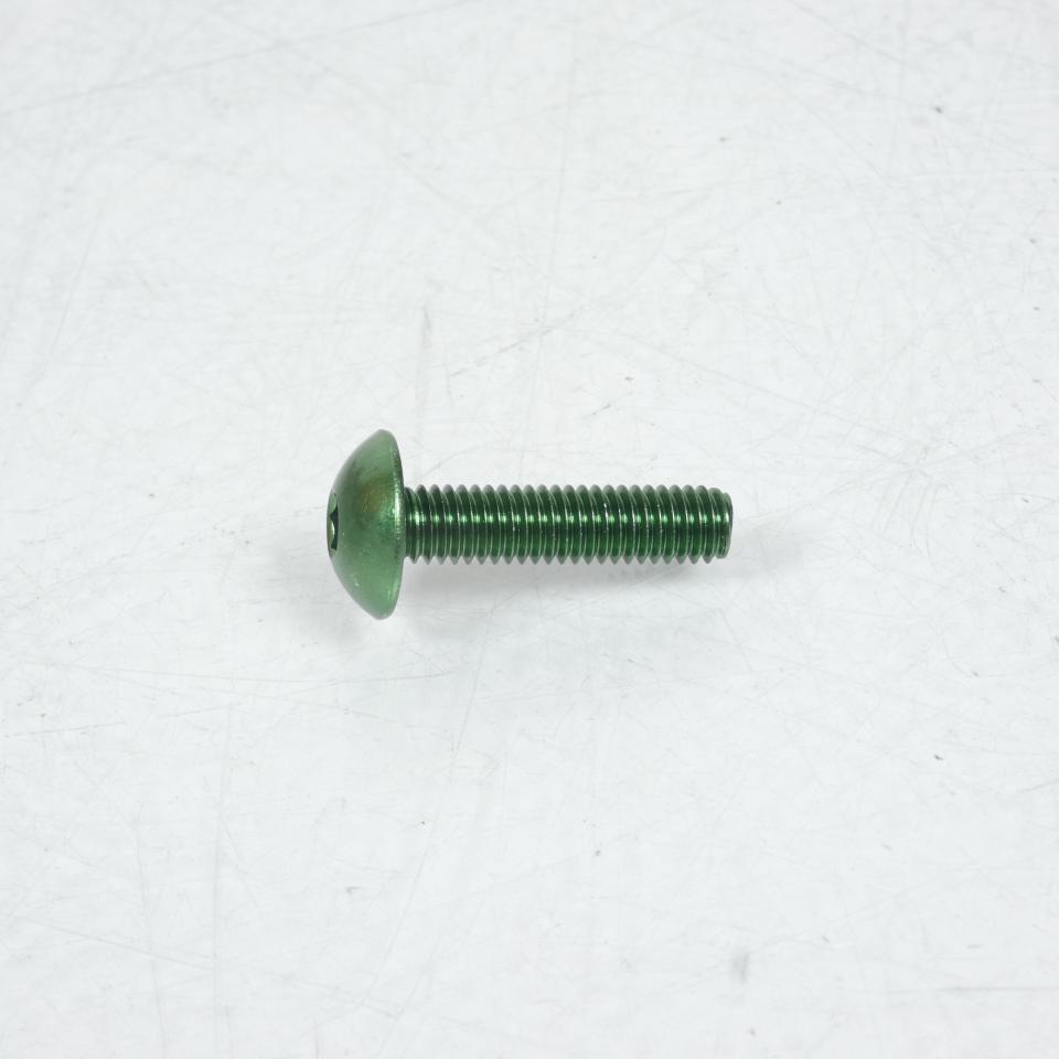 Vis Dôme large BTR 4mm M6 pas 100 25mm anodisé Vert 3AS Racing pour moto Neuf