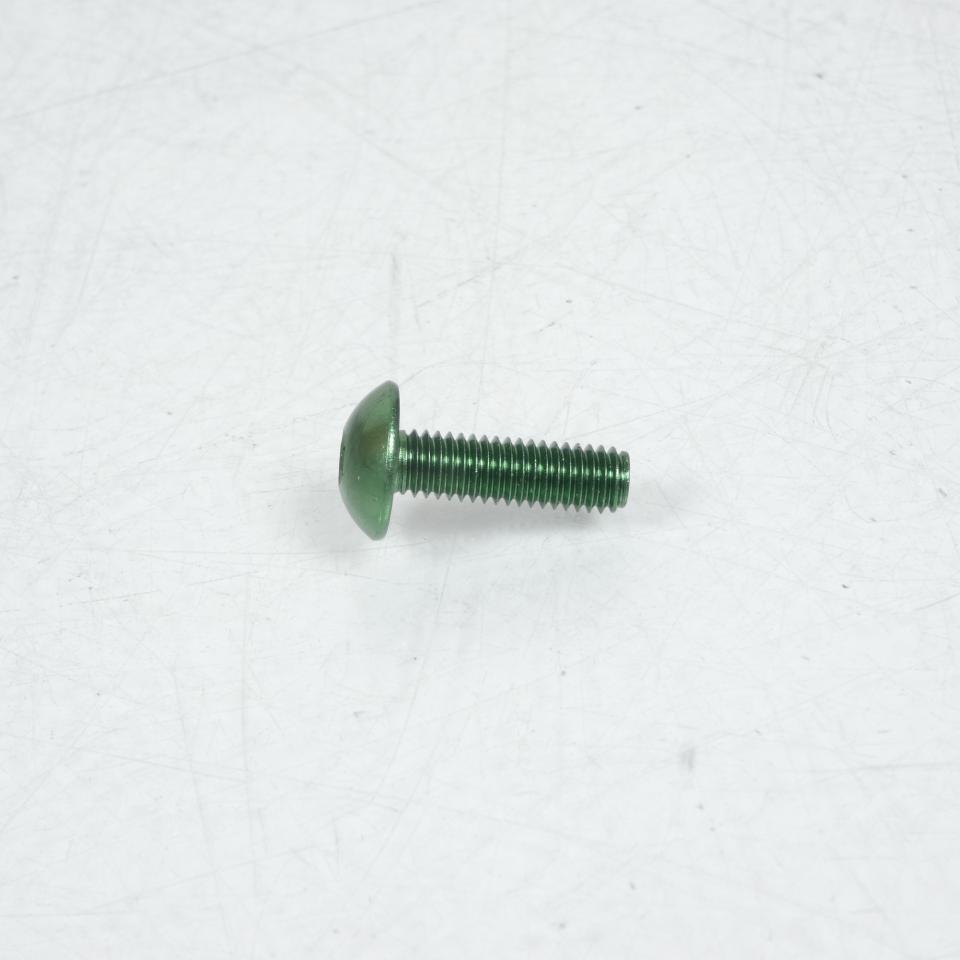 Vis Dôme large BTR 4mm M6 pas 100 20mm anodisé Vert 3AS Racing pour moto Neuf