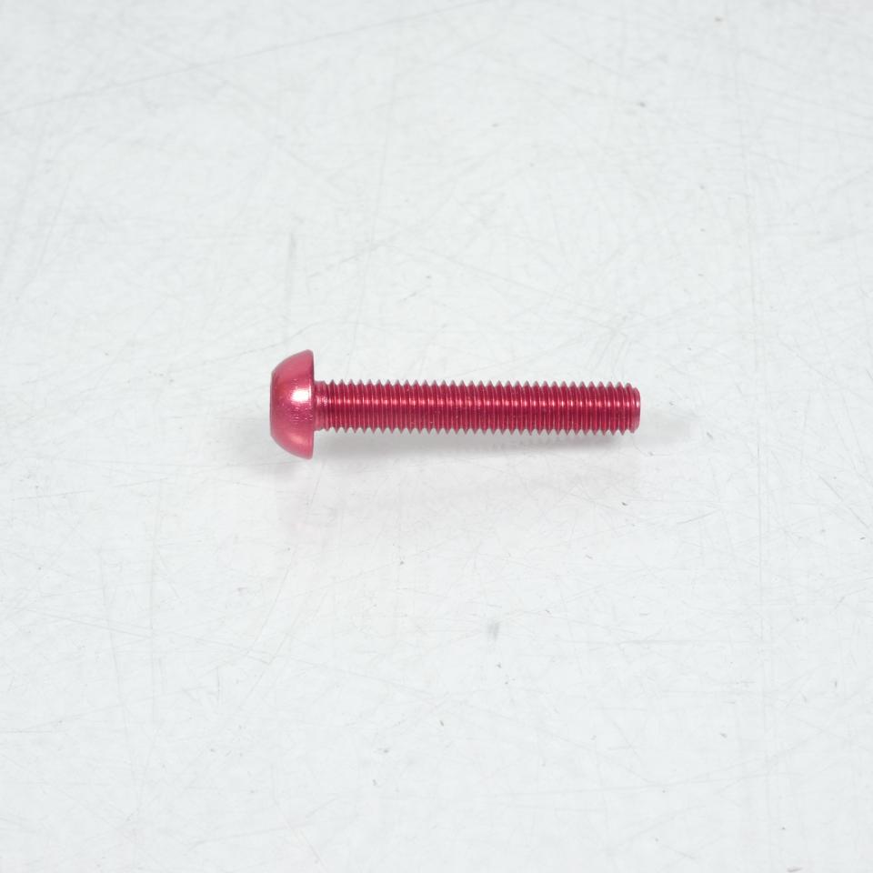 Vis Dôme BTR 5mm M6 pas 100 35mm anodisé Rouge 3AS Racing pour moto Neuf