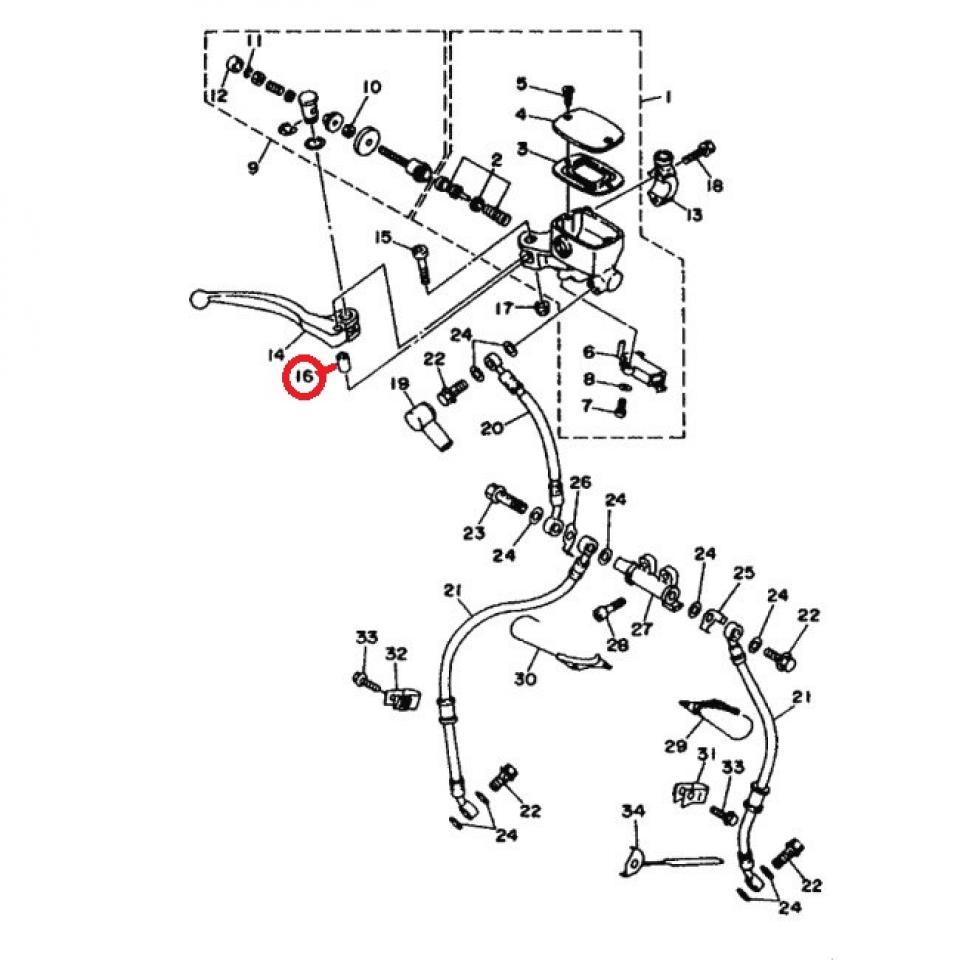 Entretoise de levier origine pour moto Yamaha 850 TDM 3YX258380000 Neuf