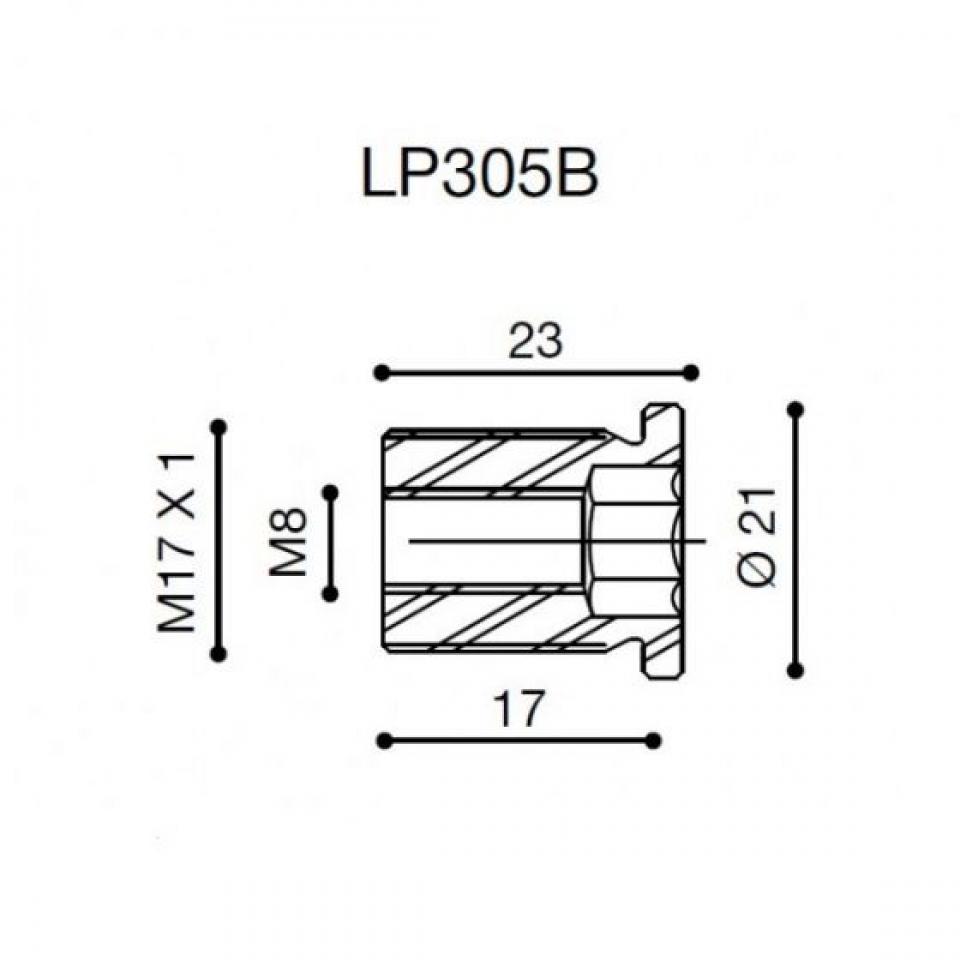 Adaptateur PROGUARD END MOUNT  Rizoma pour moto Kawasaki motocycle LP305B
