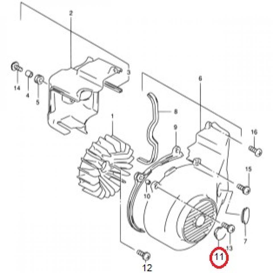 Capuchon de carter ventilateur origine pour Suzuki 125 Burgman 17136-20E00 Neuf