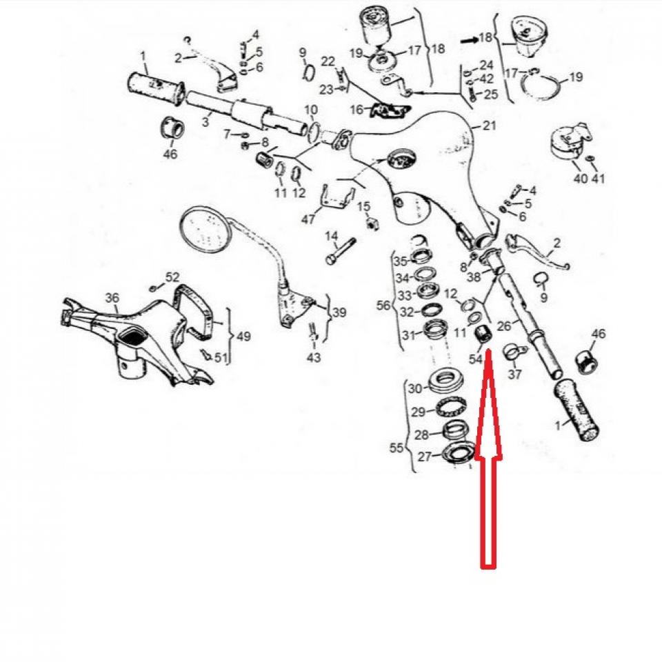 Entretoise bague, douille écartement RMS pour scooter Piaggio Vespa 137941 Neuf