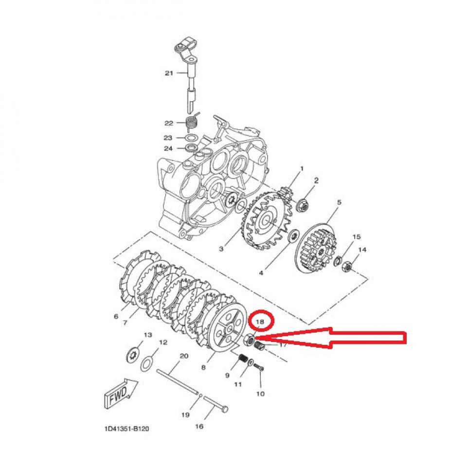 Visserie origine pour Moto Generic 50 Trigger Sm 90170-14855-00 / M14 pas 125 Neuf