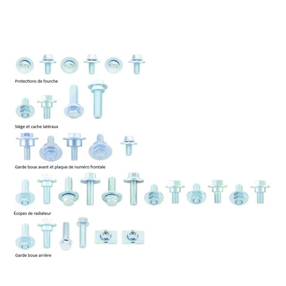 Kit visserie pour carénages UFO pour moto Kawasaki 250 KXF AC02434 Neuf