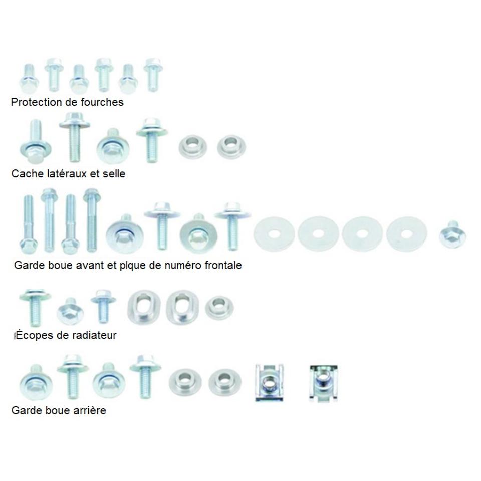 Kit visserie de carénage UFO pour moto Yamaha 85 YZ 2002 à 2021 AC02445 Neuf