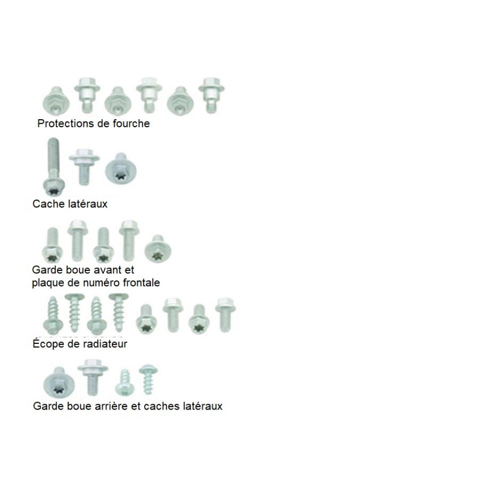 Kit visserie pour carénage UFO pour moto Husqvarna FC 2019 à 2021 AC02448 Neuf